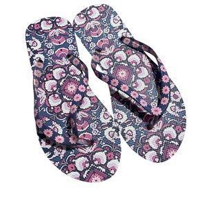 Vera Bradley Floral Flip Flops,‎ Size 5/6, NWOT